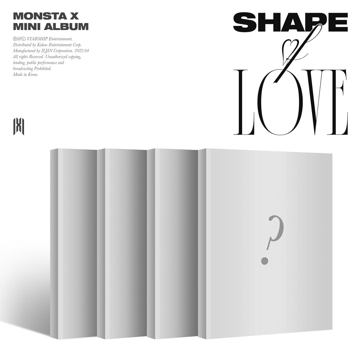 [개봉앨범 포토카드 없음] 몬스타엑스 미니 11집 [SHAPE of LOVE] 포스터 미포함  D