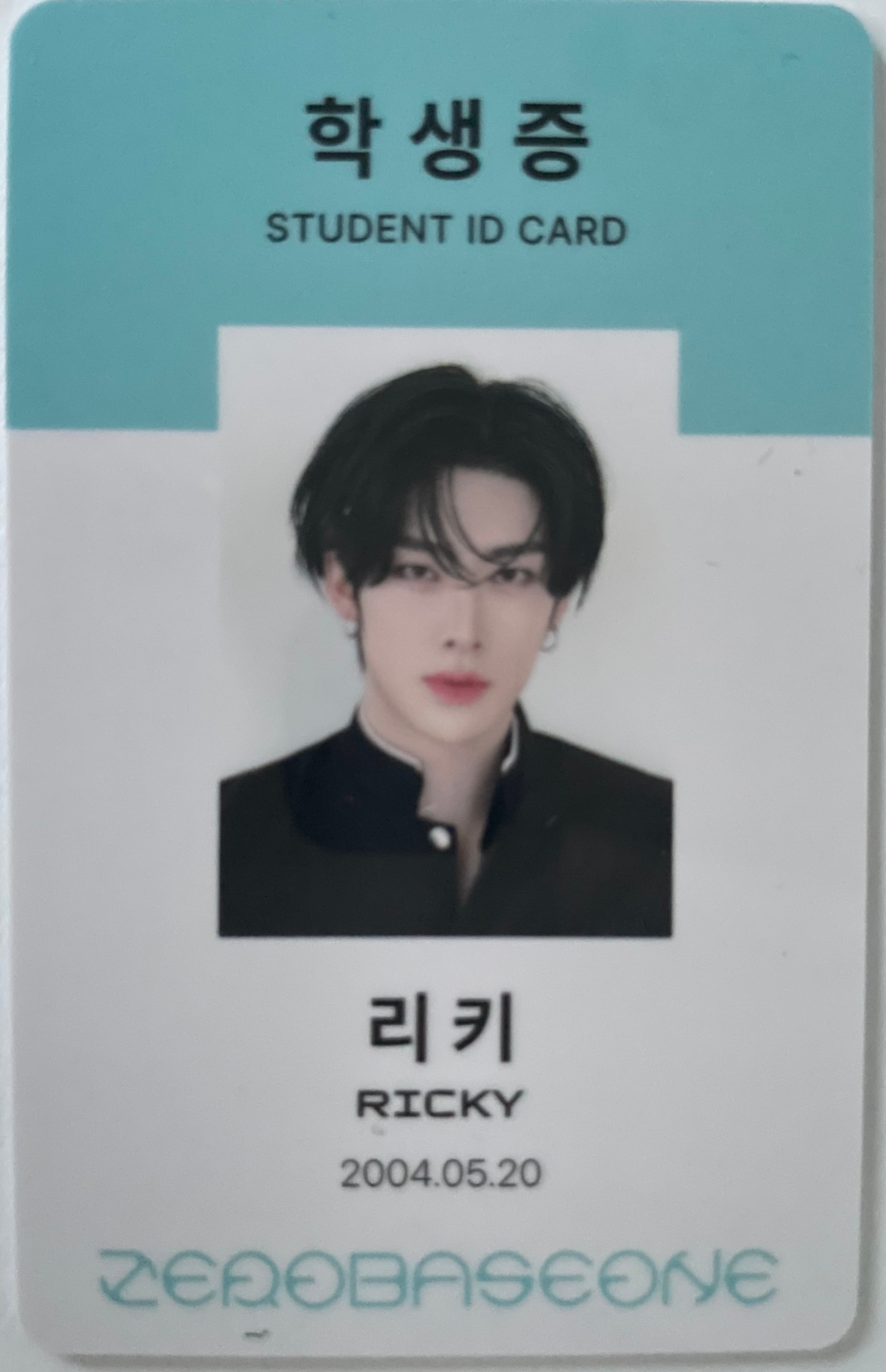 ZEROBASEONE 제베원 리키 학생증 포카 미니5집 블루파라다이스 포토카드