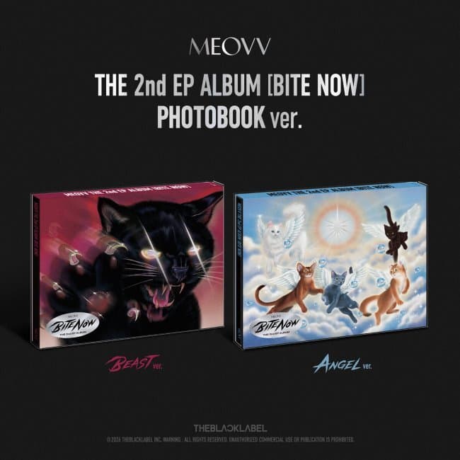 [CD] MEOVV (미야오) - THE 2nd EP ALBUM [BITE NOW][PHOTOBOOK ver.][2종 SET] - 버전별 포토북 + 페이퍼 클립 + 포토카드 ...