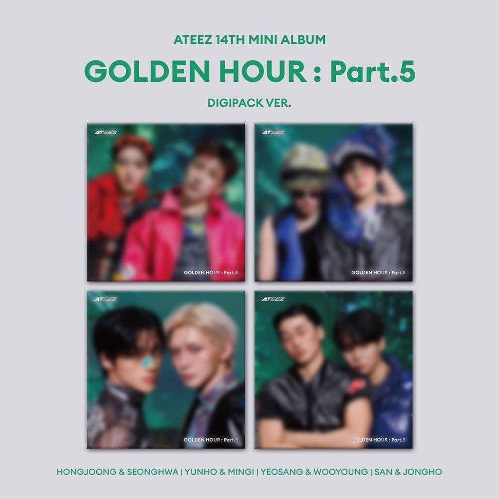 [특전 공식 포토카드 4종 추가 증정] 에이티즈 미니 14집 4종 세트 GOLDEN HOUR Part.5 [DIGIPACK UNIT VER.] 디지팩유닛