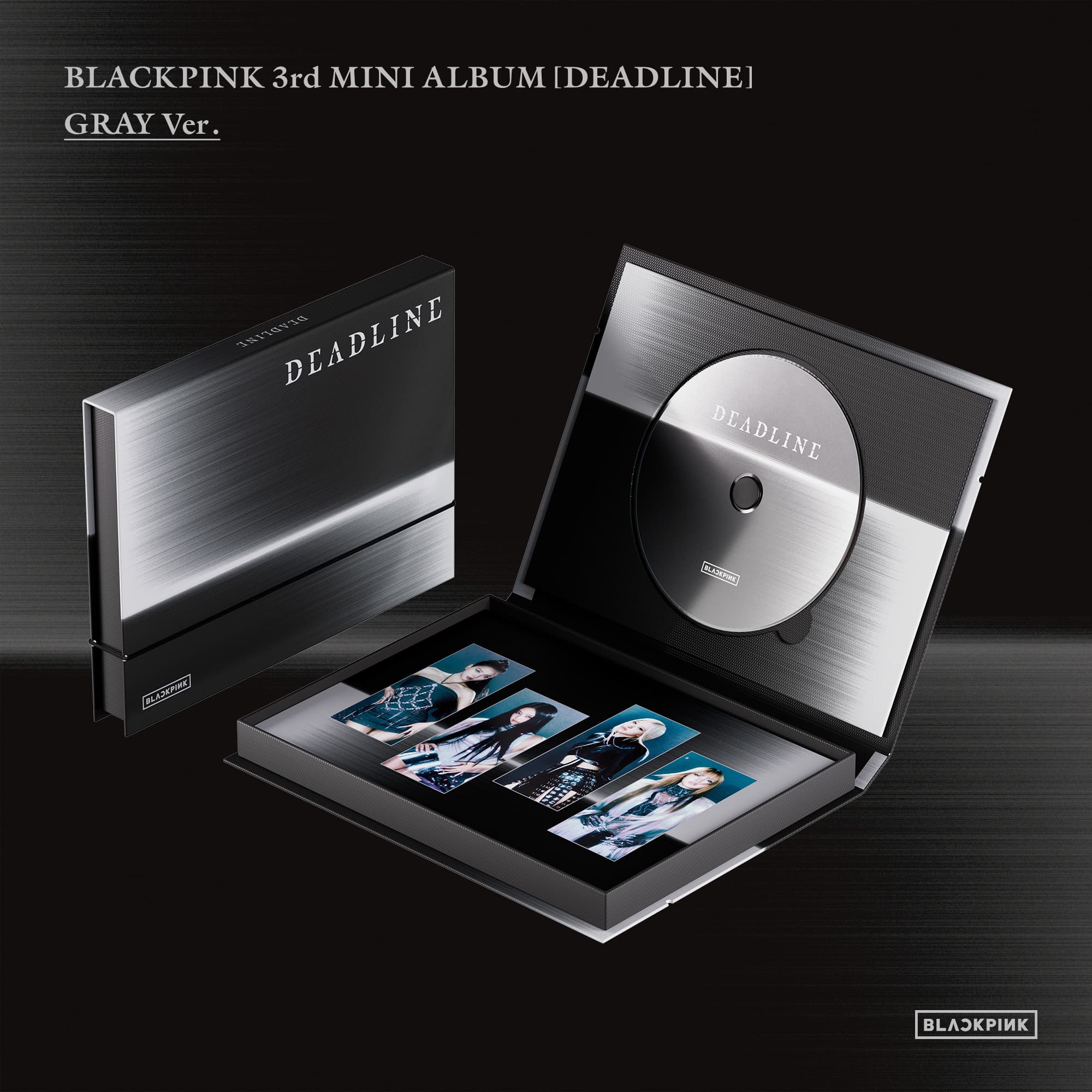 개봉앨범 포카O BLACKPINK (블랙핑크) 3rd MINI ALBUM [DEADLINE] GRAY Ver.