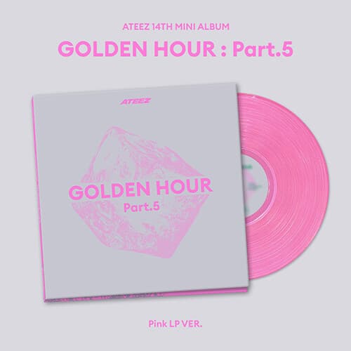 에이티즈 (ATEEZ) - 14집 미니 앨범 GOLDEN HOUR : Part.5 [핑크 컬러 LP] [게이트폴드 /포스터 /가사지 /포토카드 랜덤 1종]