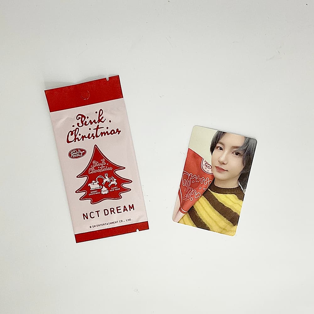 엔시티 드림 런쥔 2024 핑크 크리스마스 포토카드 포카1 NCT DREAM REMJUN 2024 PINK CHRISTMAS PHOTOCARD 1